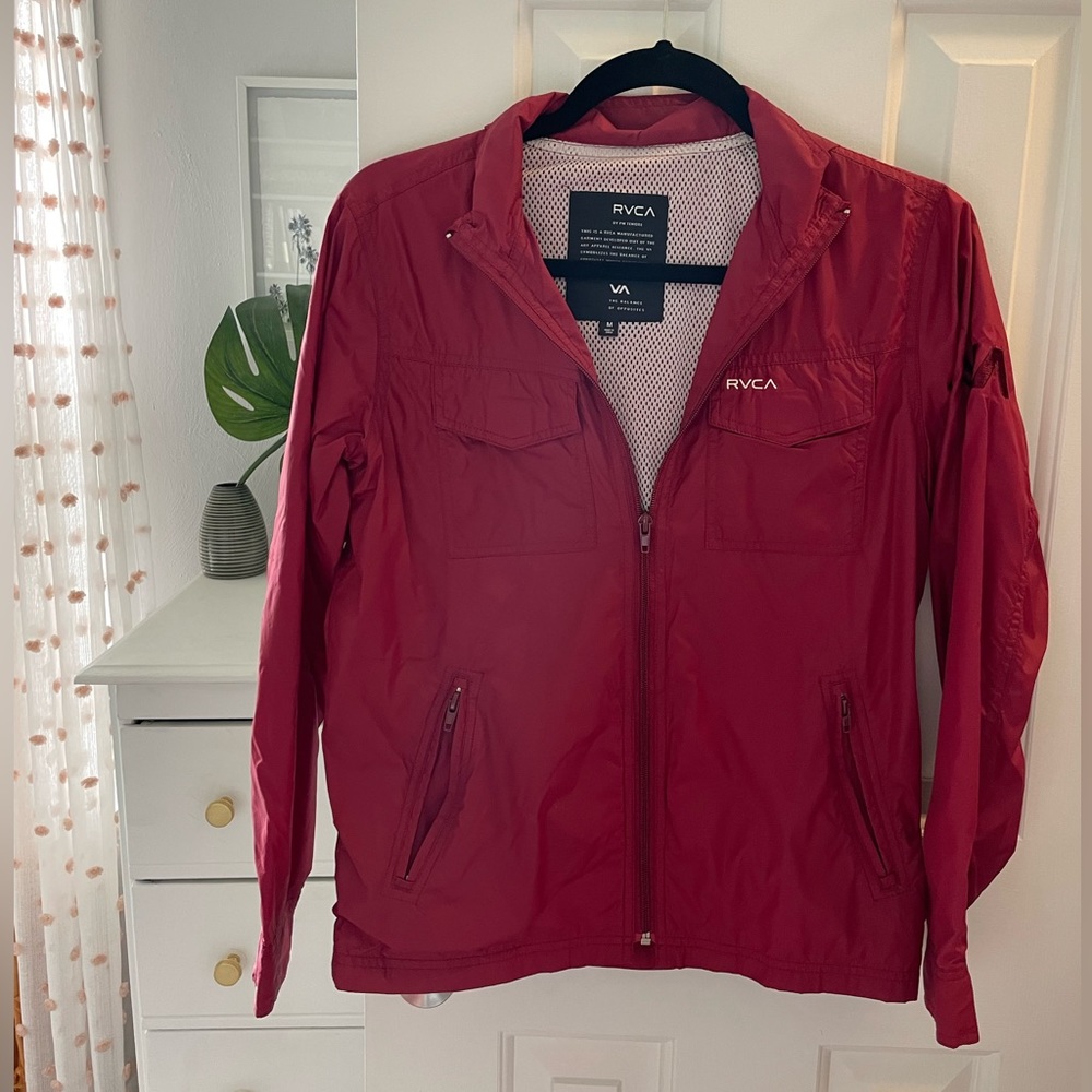 RVCA Ruby Red Windbreaker Jacket - Size M